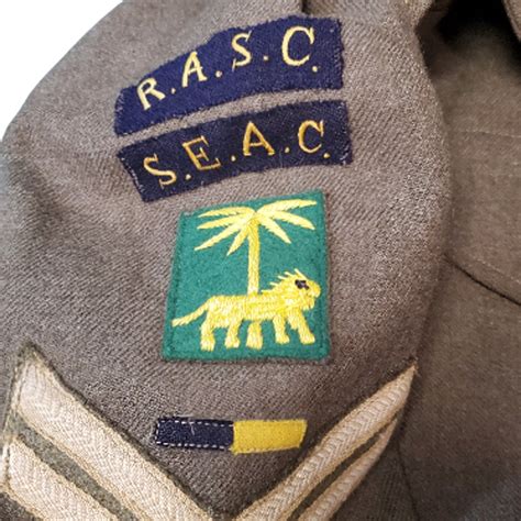 Ww2 British Rasc Royal Army Service Corps South East Asia Command Batt