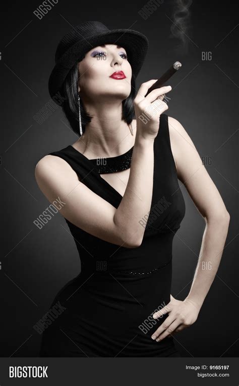 vintage woman smoking image and photo free trial bigstock