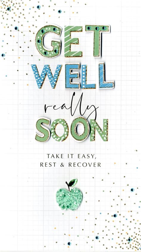 Get Well Greeting Card Hand Finished Cards