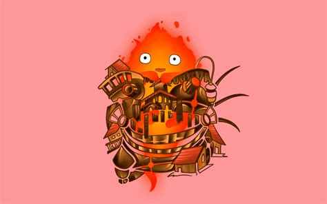 Howls Moving Castle Calcifer Wallpaper Hd Picture Image