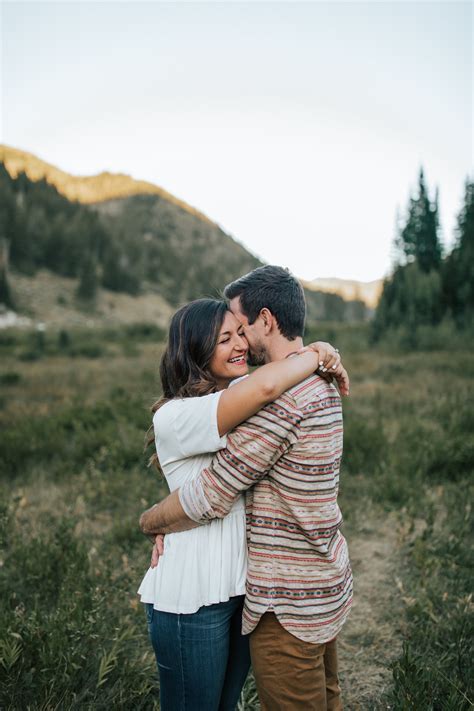 Playful Engagement Session In The Mountains Utah Elopement