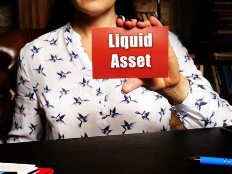 Business Concept About Liquid Asset With Inscription On Blank Business