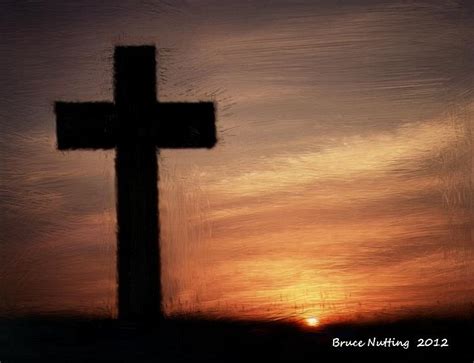 Cross In The Sunset Painting By Bruce Nutting Fine Art America