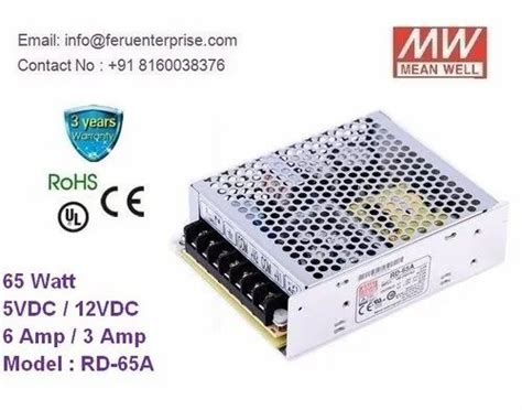 Rd 65a Meanwell Smps Power Supply 78 Output Voltage 5vdc 12vdc At