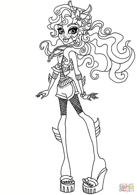 Monster High Ghoul Spirit Coloring Book Blue Lagoona Transparent