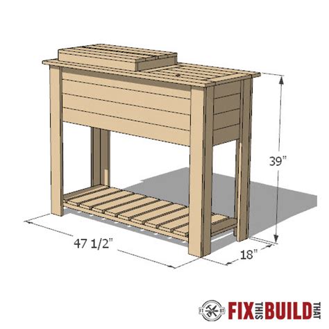 Wood Patio Cooler Free Plans