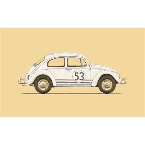 Herbie The Love Bug Wall Sticker Decal By Florent Bodart Etsy