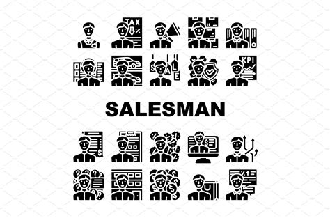 Salesman Business Occupation Icons Industrial Stock Photos Creative