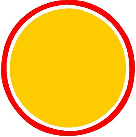 Yellow Circle With Red Outline Logo Background Circle Logos Flower