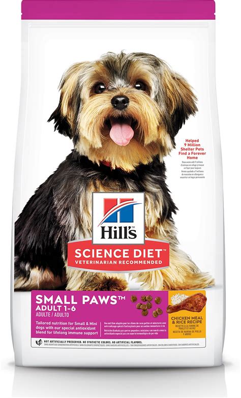 I recently took my female dog who was 5 yrs old to the vet 03/21 for her one year well being checkup that included blood work and yearly shots. HILL'S SCIENCE DIET Adult Small Paws Chicken Meal & Rice ...