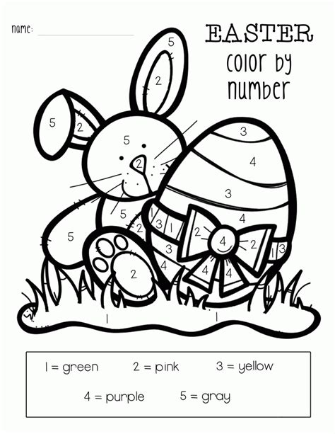 Easter Color By Numbers Best Coloring Pages For Kids