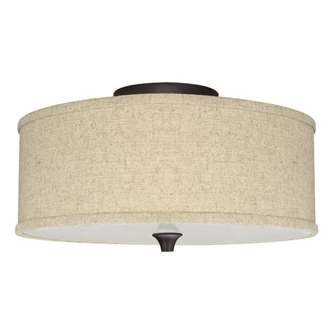 The ugly brown semi flush mount ceiling light was so dark it hardly cast any light, and the large shade always trapped dead bugs. Revel Newport 14" 2-Light Semi-Flush Mount Ceiling Light ...