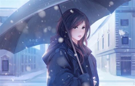 Winter Anime Girl Wallpapers Top Free Winter Anime Girl Backgrounds
