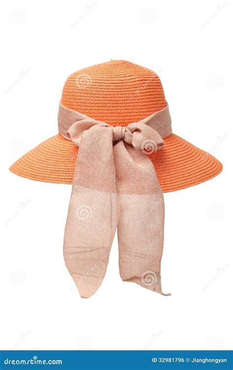 Orange Ladies Hat Stock Photo Image Of Wear Single 32981796