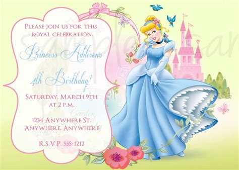Princess Cinderella Birthday Invitation