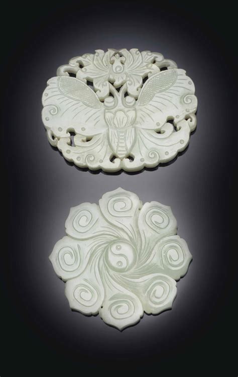 Maybe you would like to learn more about one of these? A PALE GREENISH-WHITE JADE FLOWER-FORM PLAQUE , YUAN ...