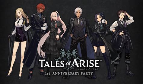 The Tales Of Arise Cast All Dressed Up For Their 1st Anniversary Party In This New Illustration
