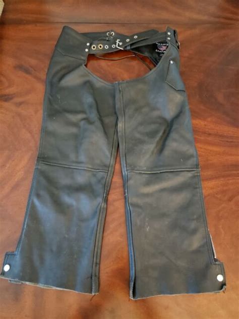 Allstate Leather Mens Plain Chaps 3xl Black Ebay