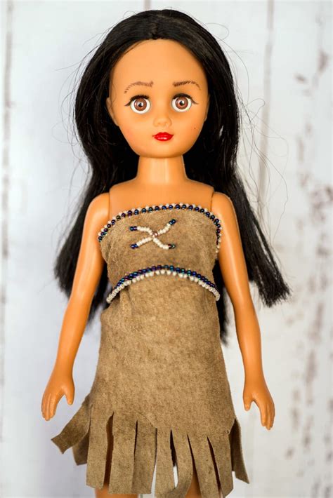 Vintage Native American Indian Girl Collectible Doll Etsy