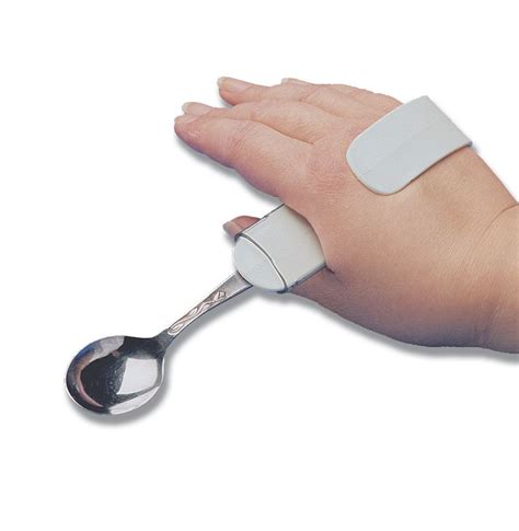 utensil utensils eating clip adaptive hand aid holder plastic equipment cuff universal aids without holding arthritis pinching hands spring clips