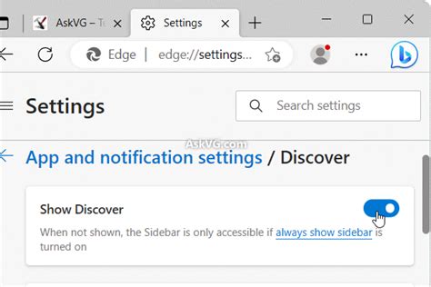 Tip New Easy Method To Remove Bing Discover Icon In Microsoft Edge