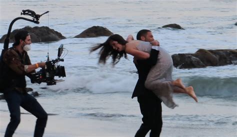 Ana De Armas Seen While Shooting A Commercial On The Beach In Malibu
