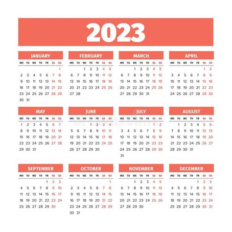 Le Calendrier 2023 Avec Les Semaines Qui Commencent Le Lundi