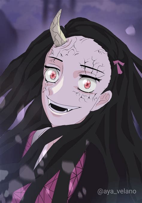 An image that links to Nezuko full demon form Fanart video using
