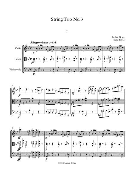 String Trio No 3 By Jordan Grigg Digital Sheet Music For Score And