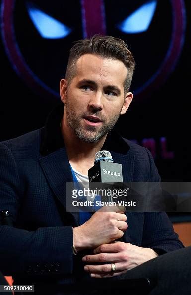 actor ryan reynolds discuss his new film deadpool at aol build news photo getty images