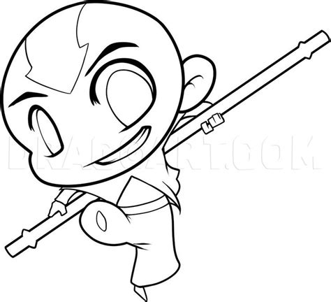 How To Draw Chibi Aang Step By Step Drawing Guide By Dawn Dragoart
