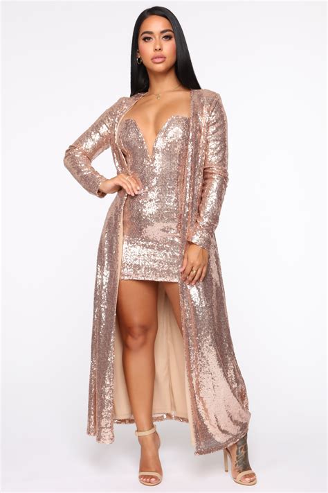 Dazzled At The Sight Of Me Dress Set - Rose Gold in 2020 | Set dress ...