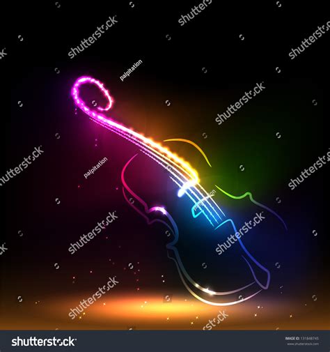 Set Classical Musical Violins Instruments Silhouette Stock Vector