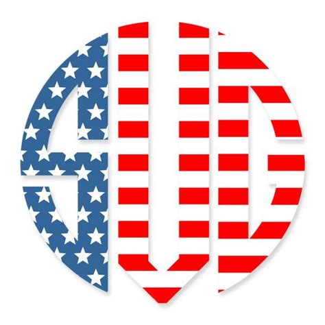 Usa Flag American Monogram Cuttable Font Apex Embroidery Designs