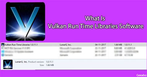 What Is Vulkan Run Time Libraries Software In Windows 10