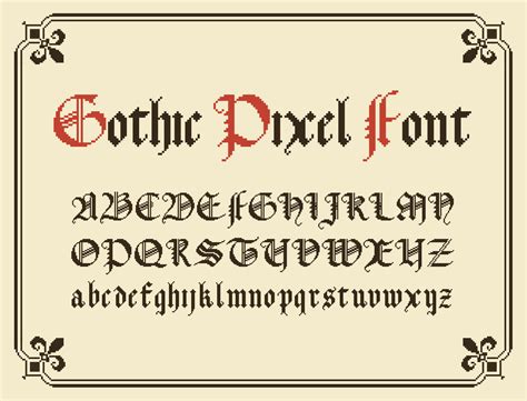 Gothic Pixel Font By Dacosta