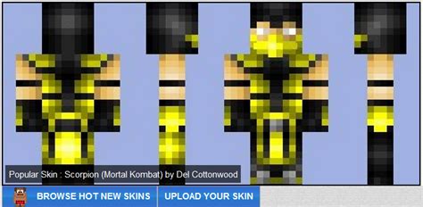Scorpion Mortal Kombat Minecraft Skin