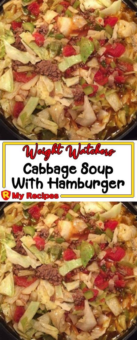 Hamburger cabbage soup from sweet c's. CABBAGE SOUP WITH HAMBURGER in 2020 (With images ...