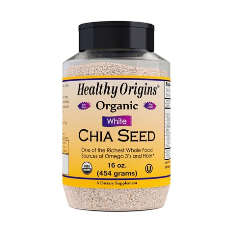 Healthy Origins Organic White Chia Seed 16 Oz