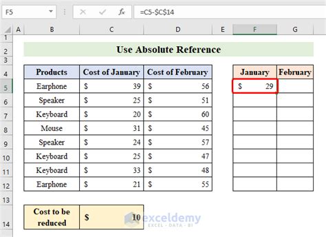 How To Subtract Two Columns In Excel 5 Easy Methods Exceldemy