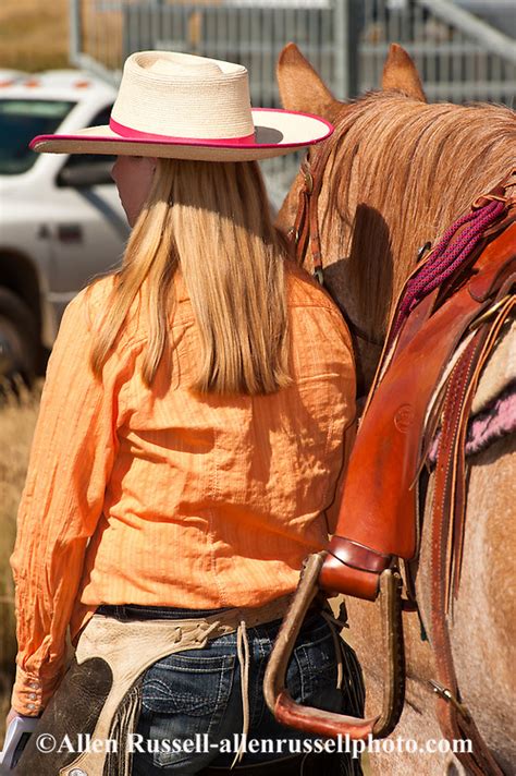 Cowgirl At Wilsall Ranch Rodeo In Montana Allen Russell Photography