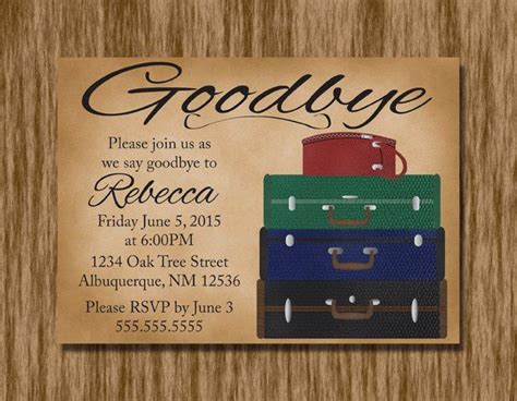 Going Away Invitation Template Fresh Going Away Party Invitation
