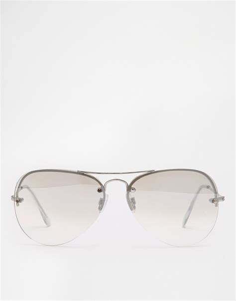 Asos Aviator Sunglasses With Light Lens In Metallic For Men Lyst