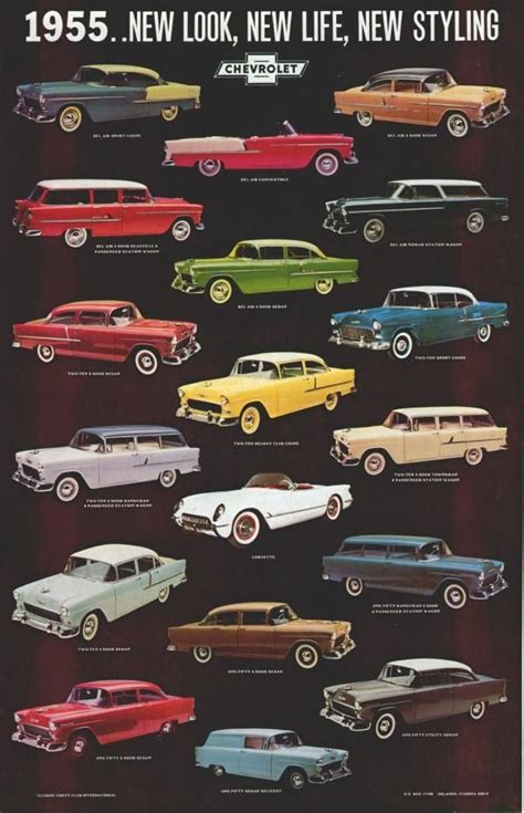 1955 Chevrolet Sales Brochures And Ads 1955 Chevrolet Classic Cars