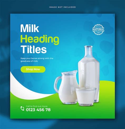 Premium Psd Product Social Media Post Banner Template Or Milk Sale