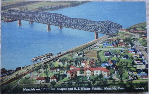 Us Marine Hospital And Memphis And Harahan Bridges Over Mi Flickr
