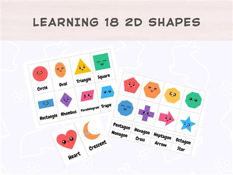 Shapes Flashcards Printable Homeschool Preschool Printables