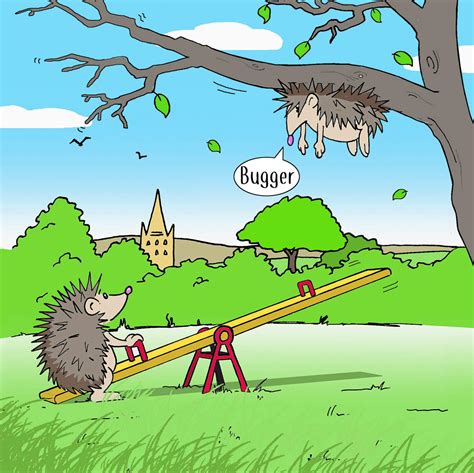 Twizler Funny Card With Hedgehogs Blank Card Happy Birthday Card