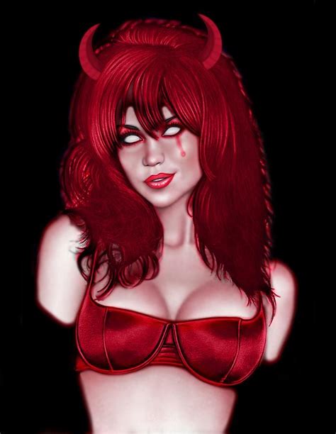 Devil Girl In Lingeries Digital Art By Philip Gray
