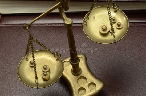 Golden Weighing Scale Stock Image Image Of Equality 64715721